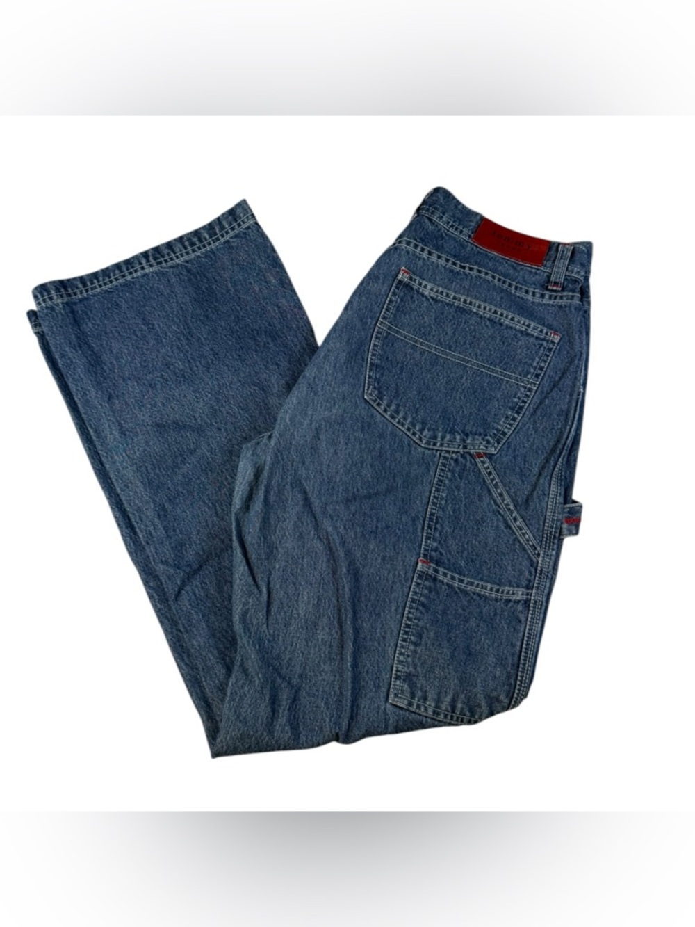 Tommy Jeans Carpenter Jeans Womens 13 Blue Denim Wide Leg Utility Y2K